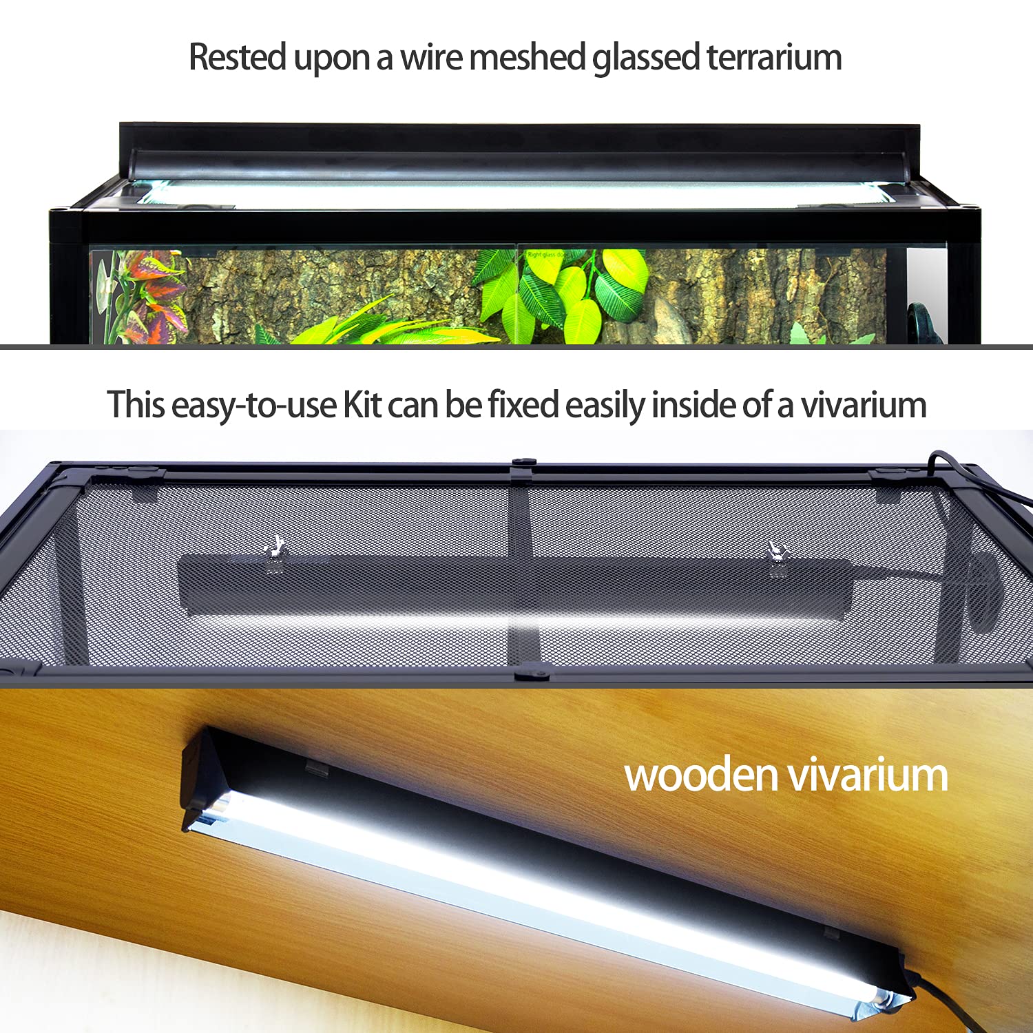 REPTI ZOO reflector concentrates light for brighter terrarium illumination