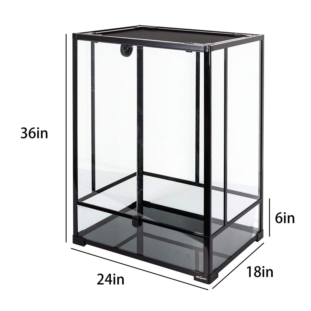 REPTI ZOO terrarium top opening enables convenient maintenance and adjustable ventilation.