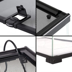 REPTI ZOO top screen ventilation closeup highlighting enhanced heat and UVB access
