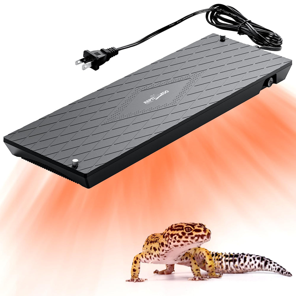 REPTI ZOO under-lid heat panel mounted for direct warmth in large terrariums.