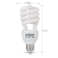 REPTI ZOO UVB bulb spiral in enclosure supports daylight-like basking and natural behavior