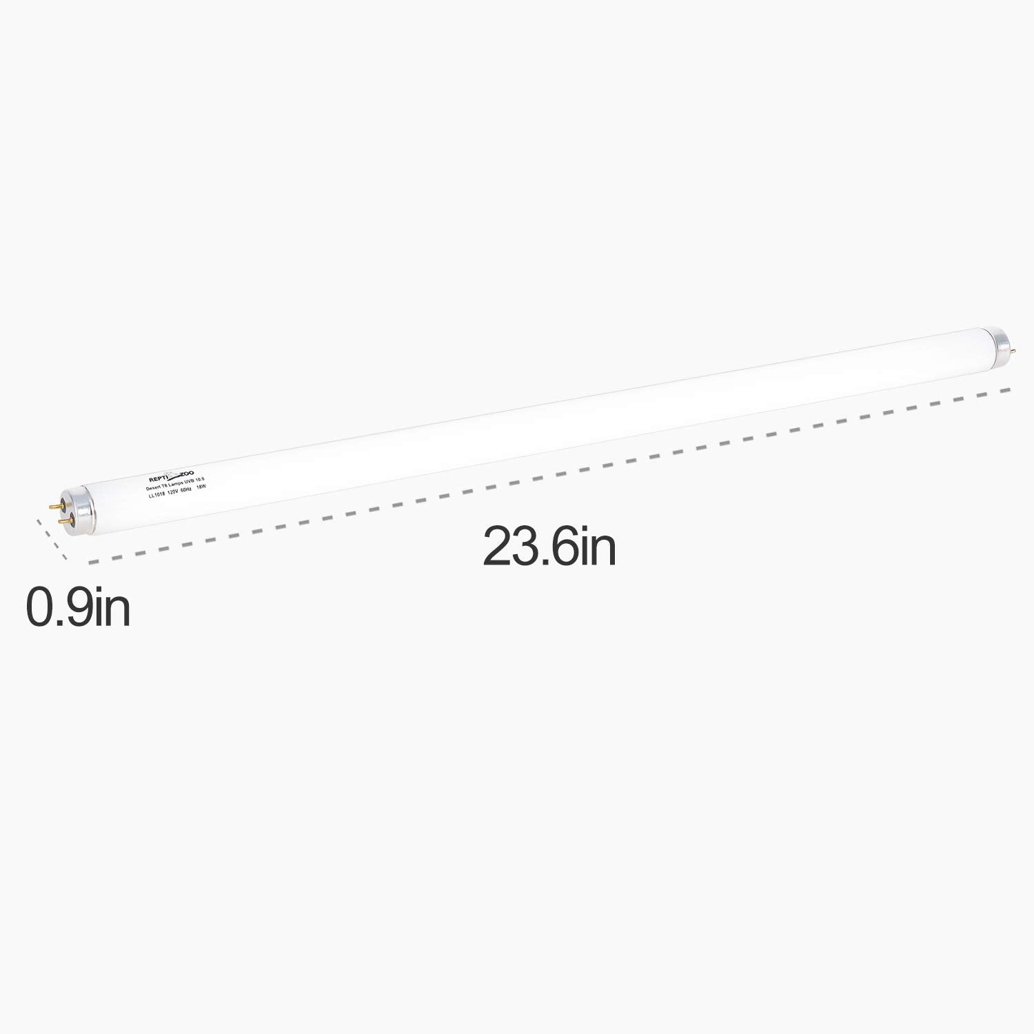 REPTI ZOO UVB lamp angle view shows even exposure across enclosure.