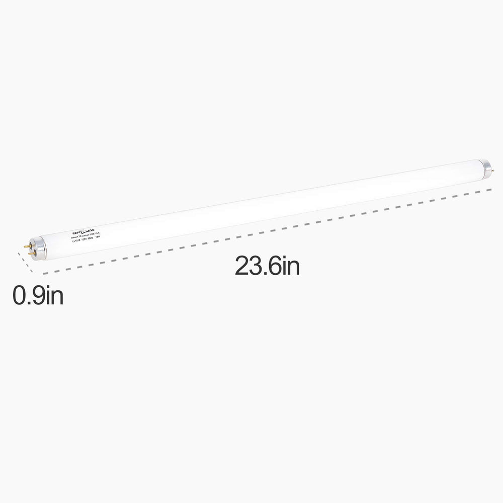 REPTI ZOO UVB lamp angle view shows even exposure across enclosure.