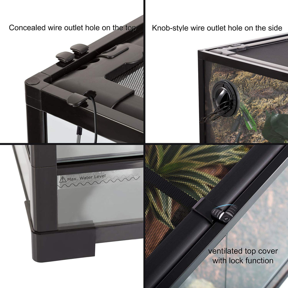 REPTI ZOO waterproof base ensures leak-free cleaning and substrate compatibility.