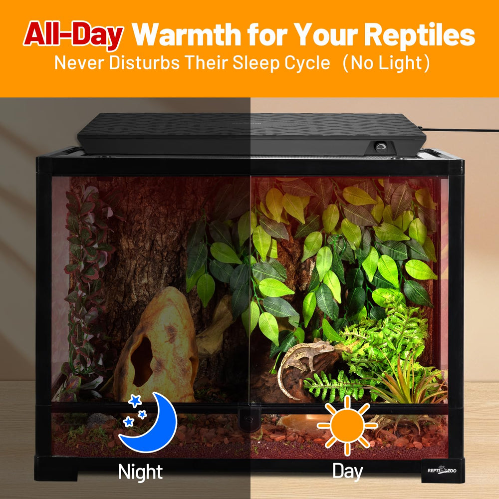 REPTI ZOO heat panel delivering wide-coverage warmth across spacious habitats.