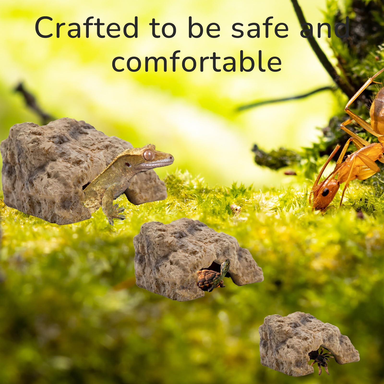 Repticircle reptile hide material close-up highlights non-toxic resin.