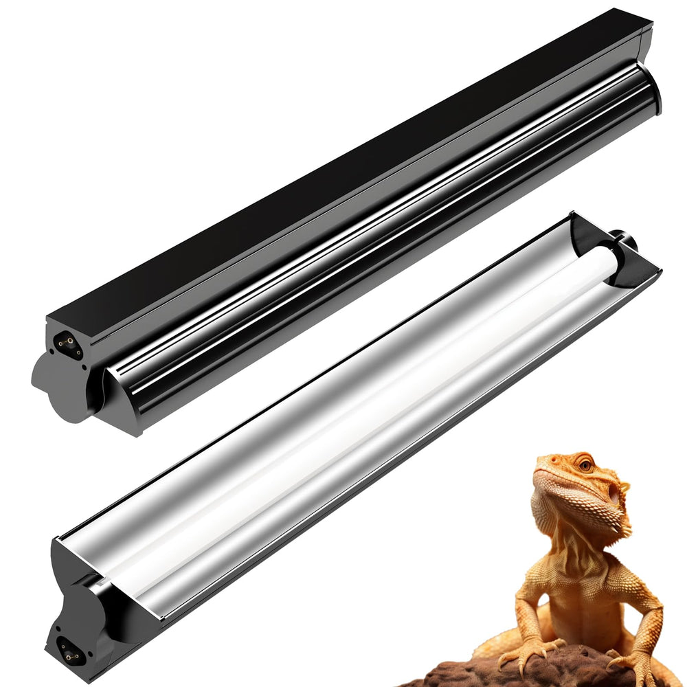 REPTIDLDB t5 UVB 12in 8w fixture delivers compact UVB for desert reptile enclosures