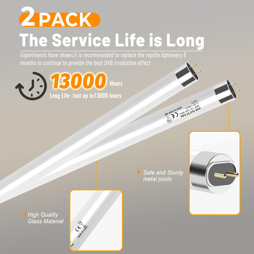 REPTIDLDB T5 UVB bulb illuminating a reptile enclosure for natural day cycle