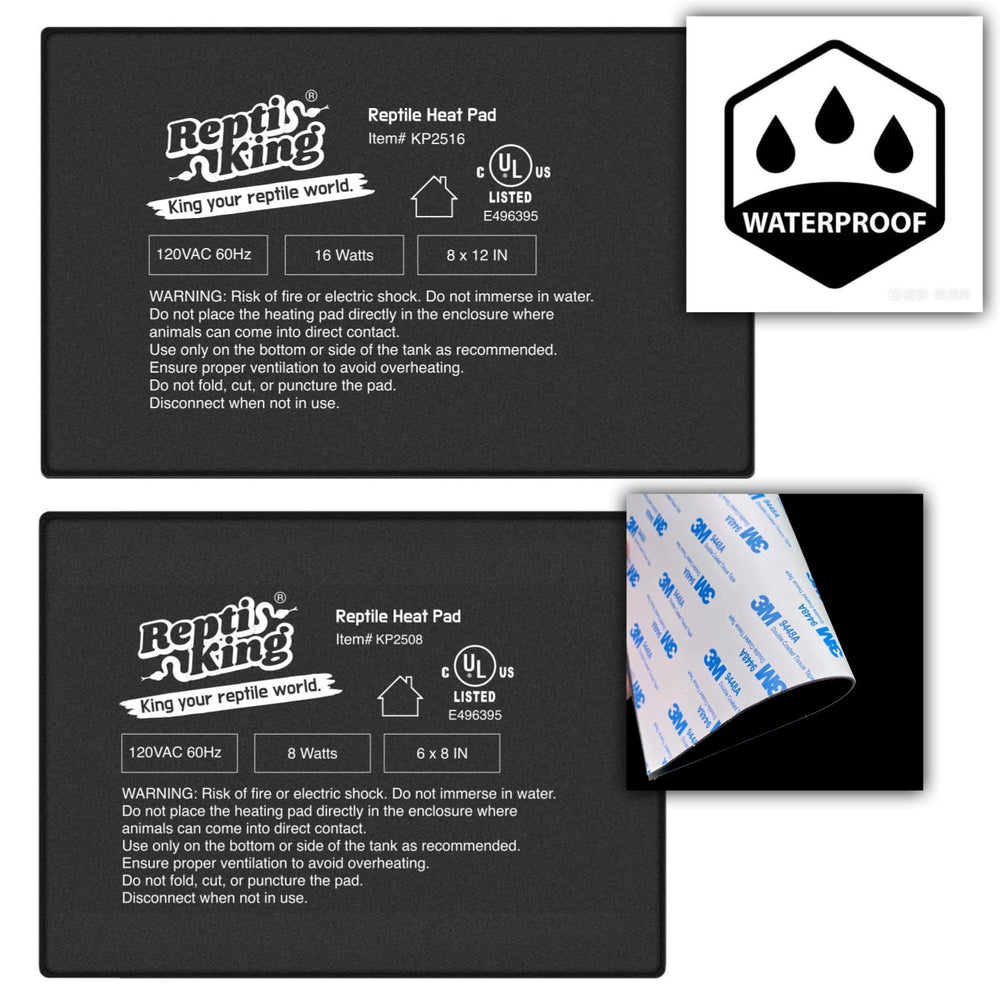 ReptiKing heat pad durable design for long-lasting reptile warmth.