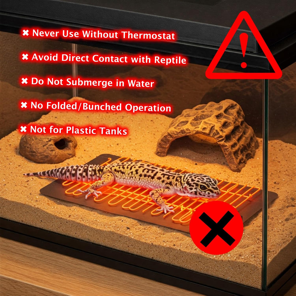 ReptiKing heat pad demonstrates thermostat-compatible setup for precision.