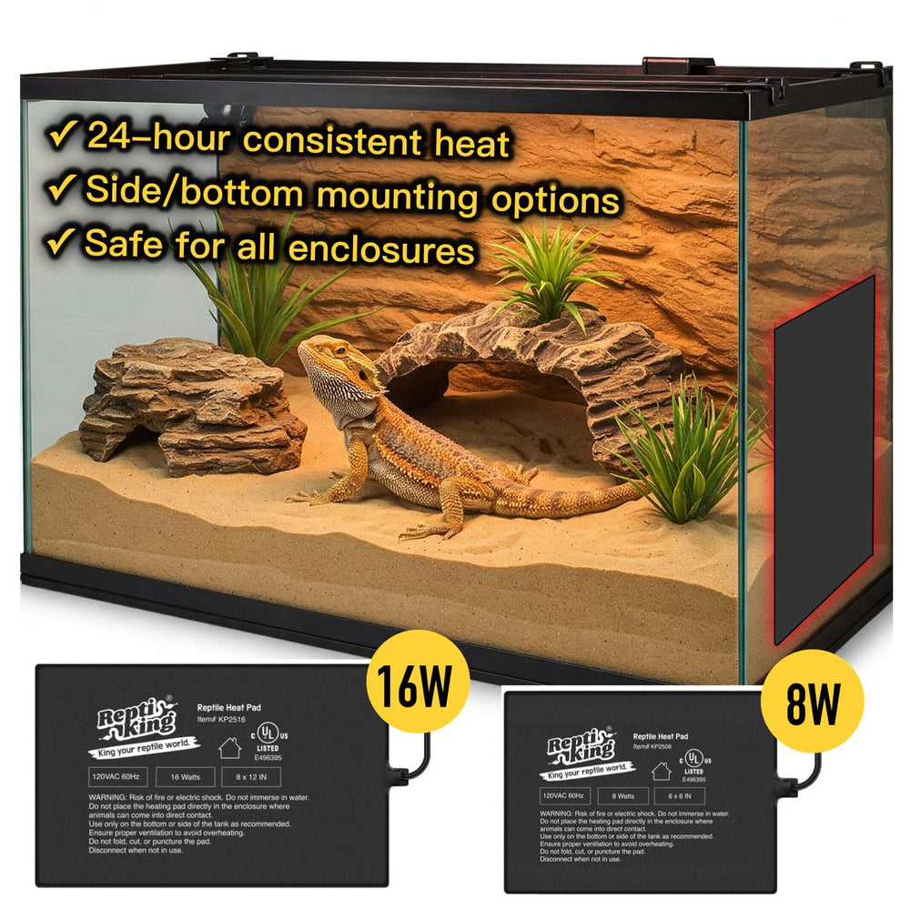 ReptiKing heat pad waterproof material stands up to cleaning.