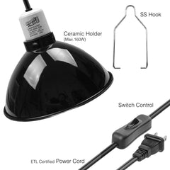 ReptiKing Reptile Dome with on/off switch shown in setup for convenient daily use