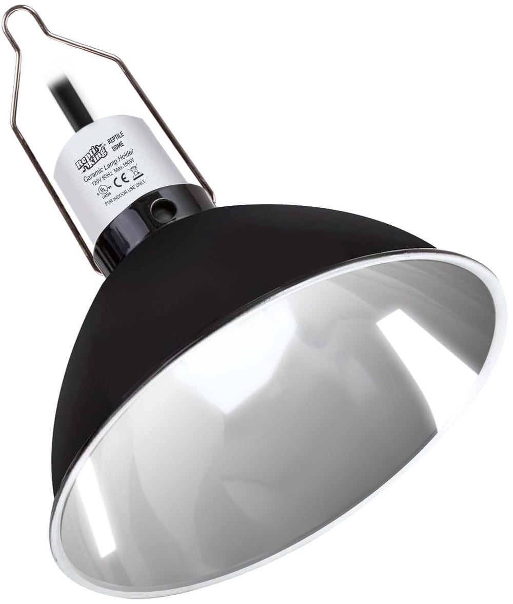 ReptiKing Reptile Light Fixture assembly view with durable ceramic socket for reliable basking