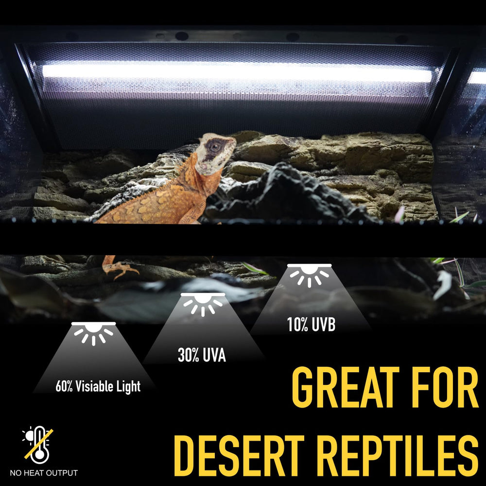 ReptiKing T5 UVB tube 22in ensures indoor UVB lighting for reptiles.
