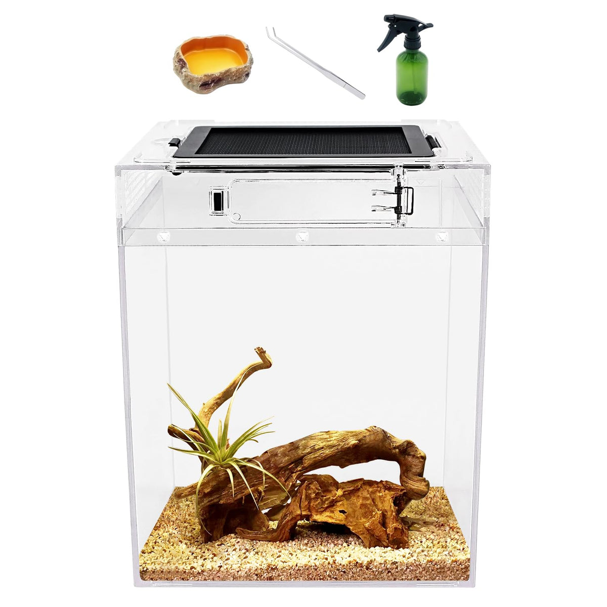Reptile Growth tall terrarium exterior front view for space-saving reptile housing
