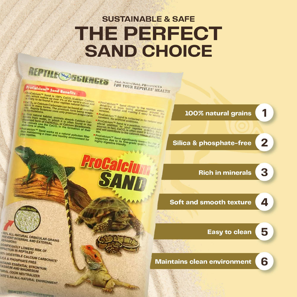Reptile Sciences Sedona Sand silica-free composition promotes cleaner habitat