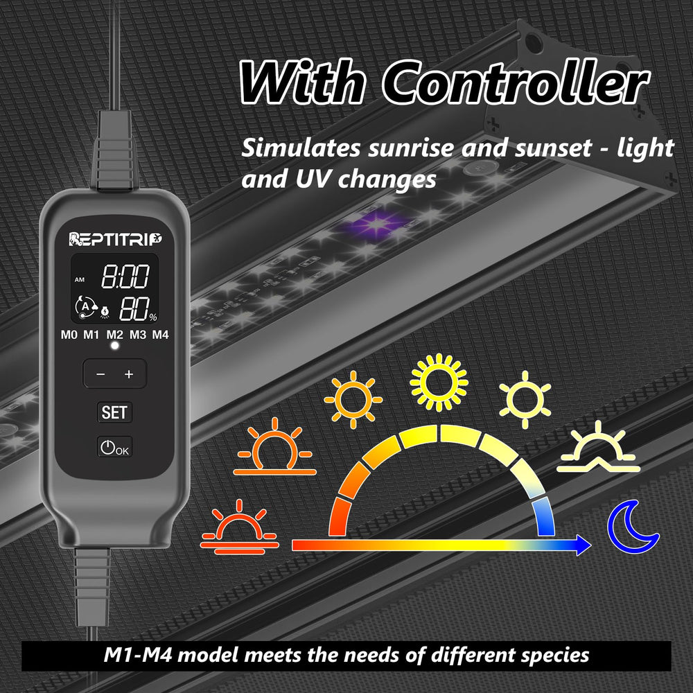 REPTITRIP aluminum UVB lamp durable with efficient heat dissipation.