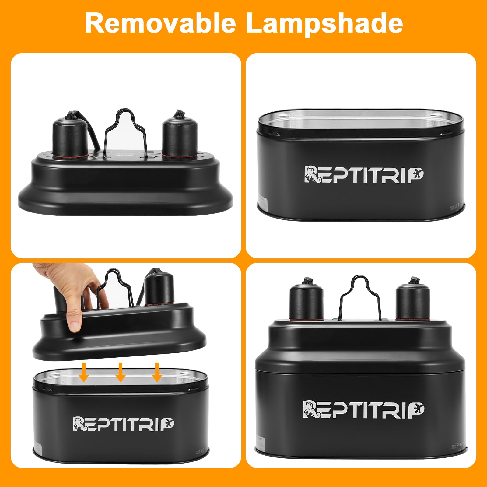 REPTITRIP ventilation holes provide quick heat dissipation to protect bulbs.