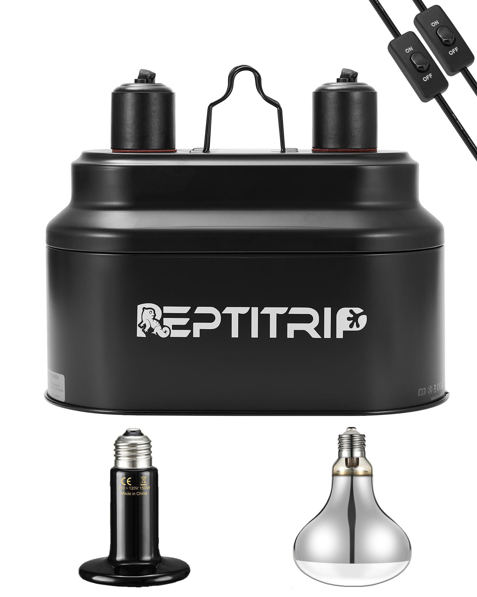 REPTITRIP dual reptile light fixture delivers even illumination for terrariums