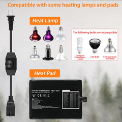 REPTITRIP heating pad connection supports reliable habitat warmth and targeting.