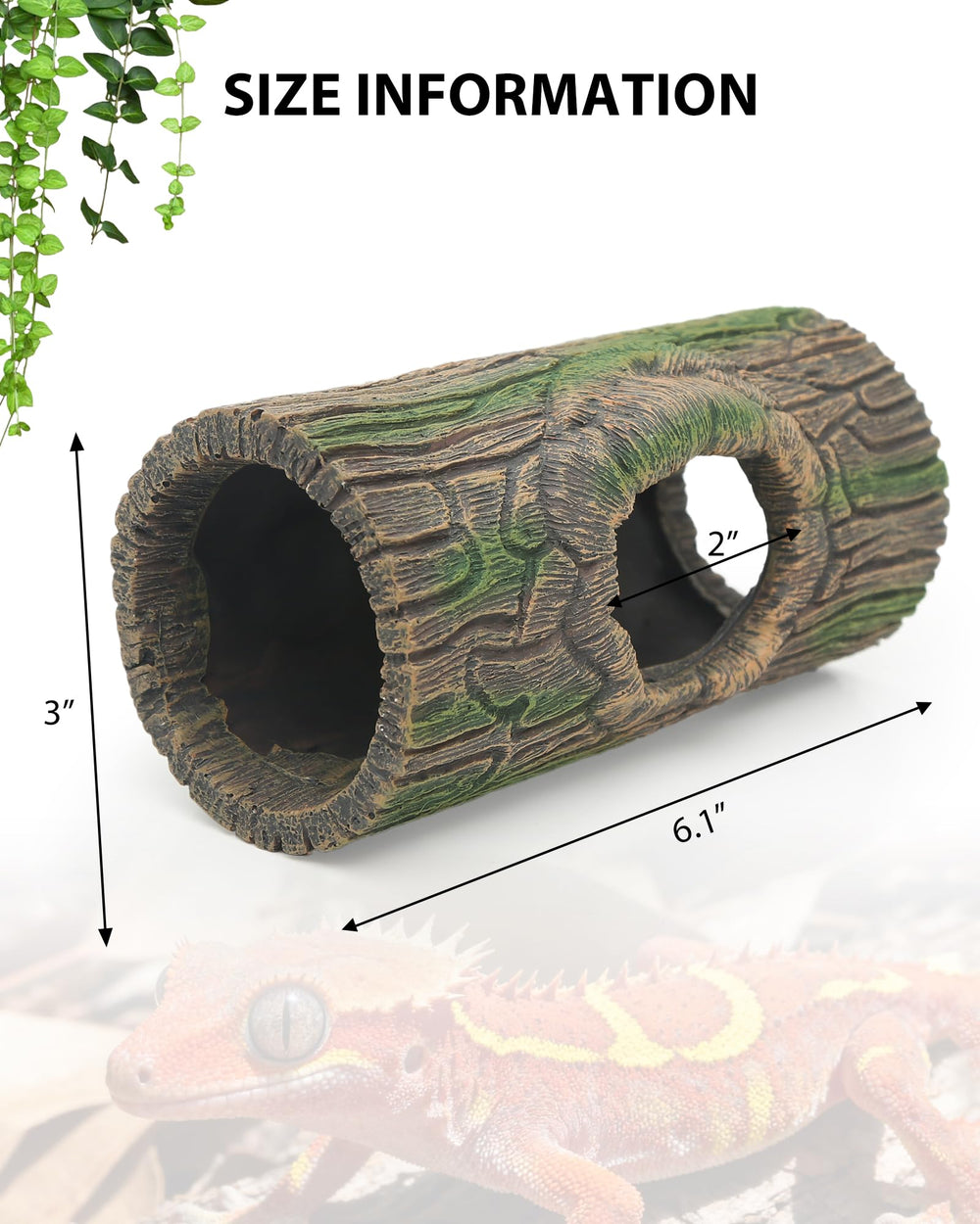 REPTITRIP hidden den with tree-hole entrance provides secure shelter