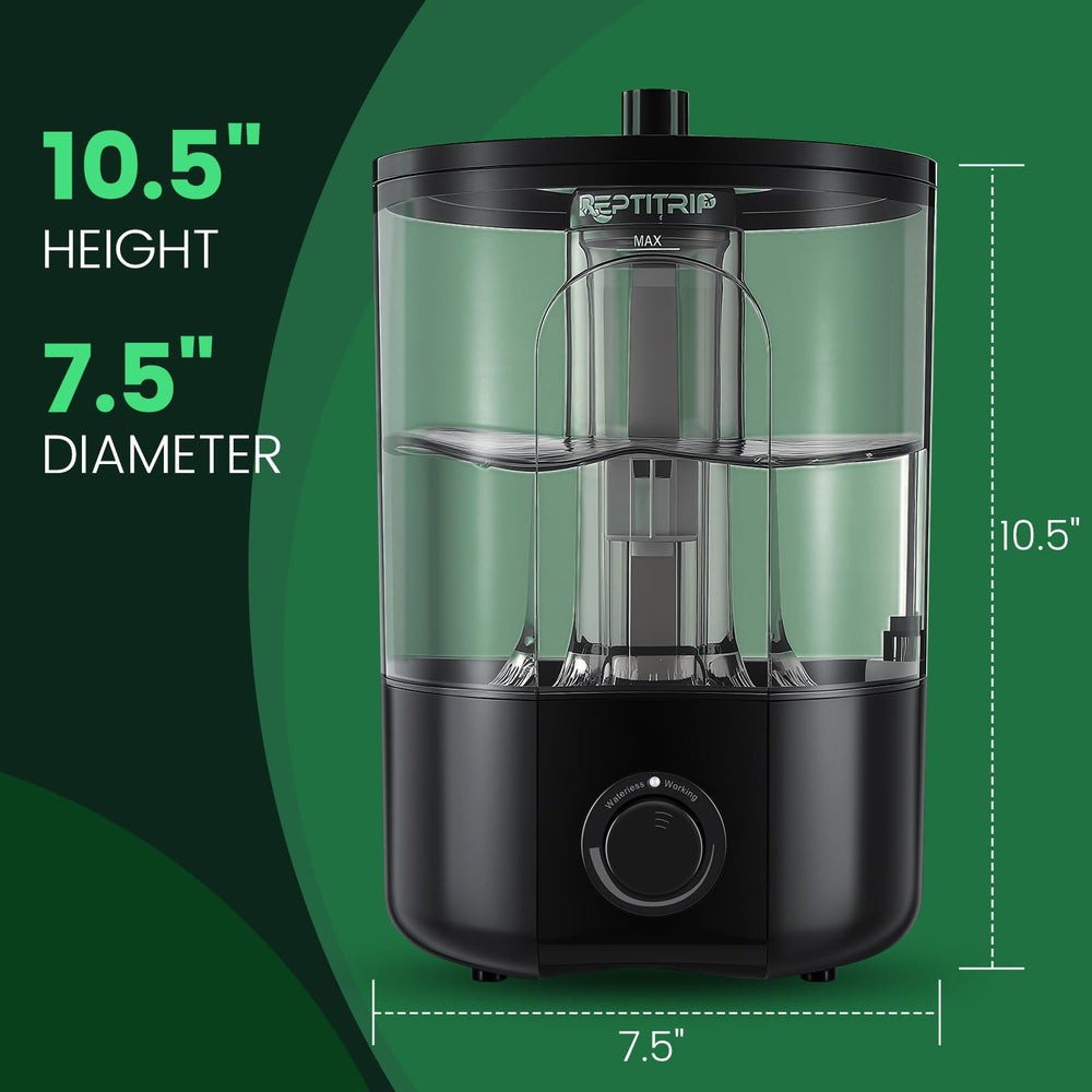 REPTITRIP control knob detail enables precise, customizable humidity levels