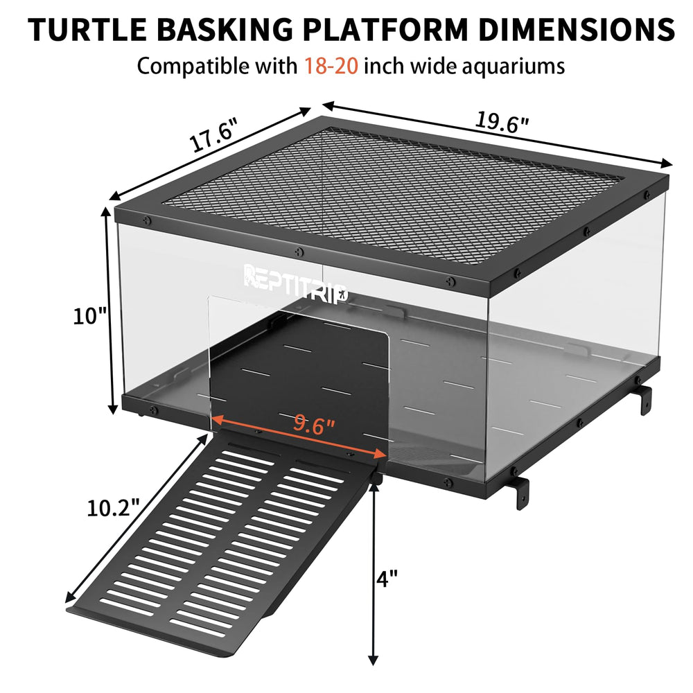 REPTITRIP Turtle Basking Platform expanded space for larger turtles to bask comfortably