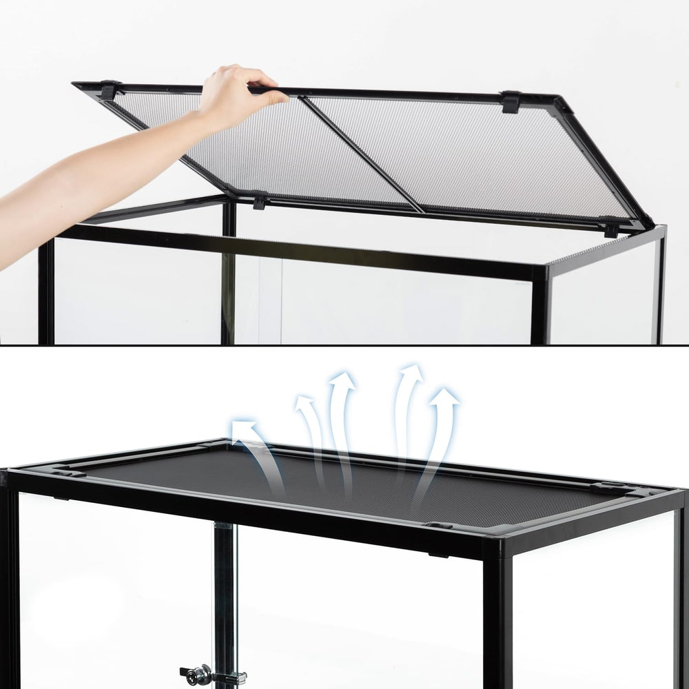REPTI ZOO double-front sliding doors enable easy access and quick cleaning