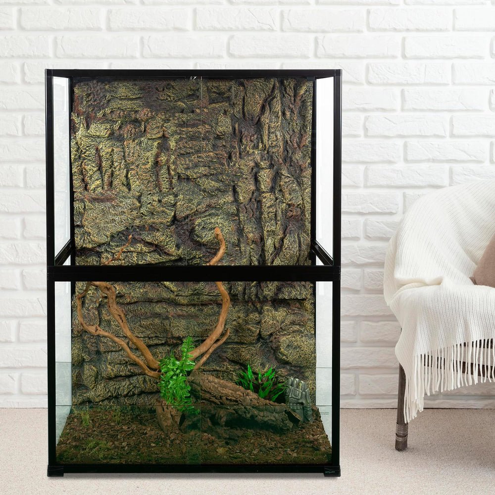 REPTI ZOO interior setup with substrate and decor planning inspiration