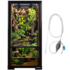 REPTIZOO 15-gallon full-glass terrarium front view for easy viewing and access
