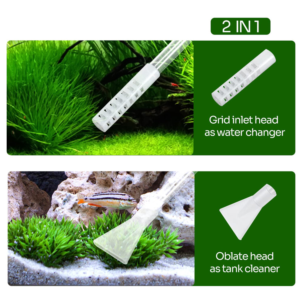 REPTIZOO 2-in-1 siphon gravel cleaner set for water changes and cleaning