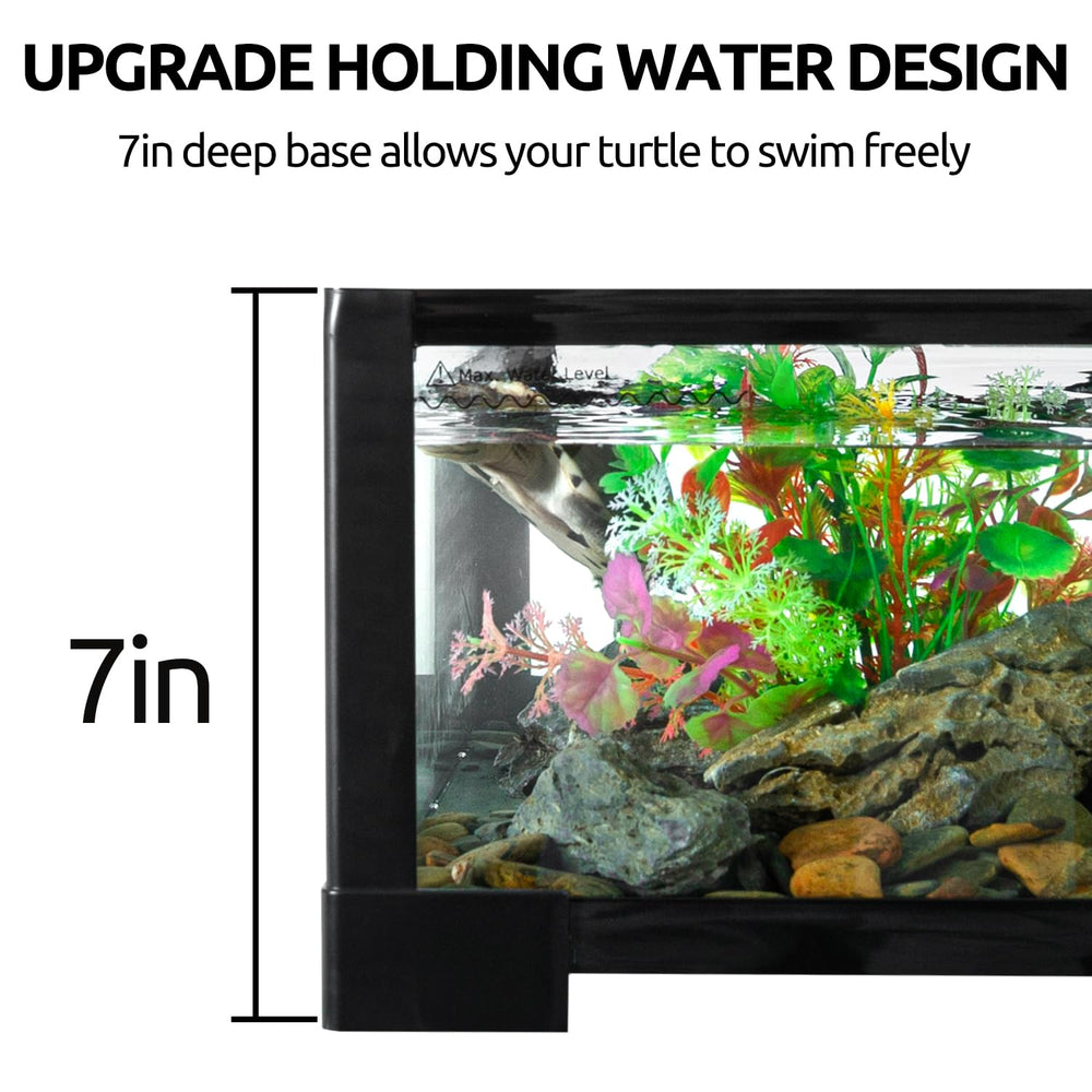 REPTIZOO 48x18x18 turtle tank dimensions highlight roomy habitat