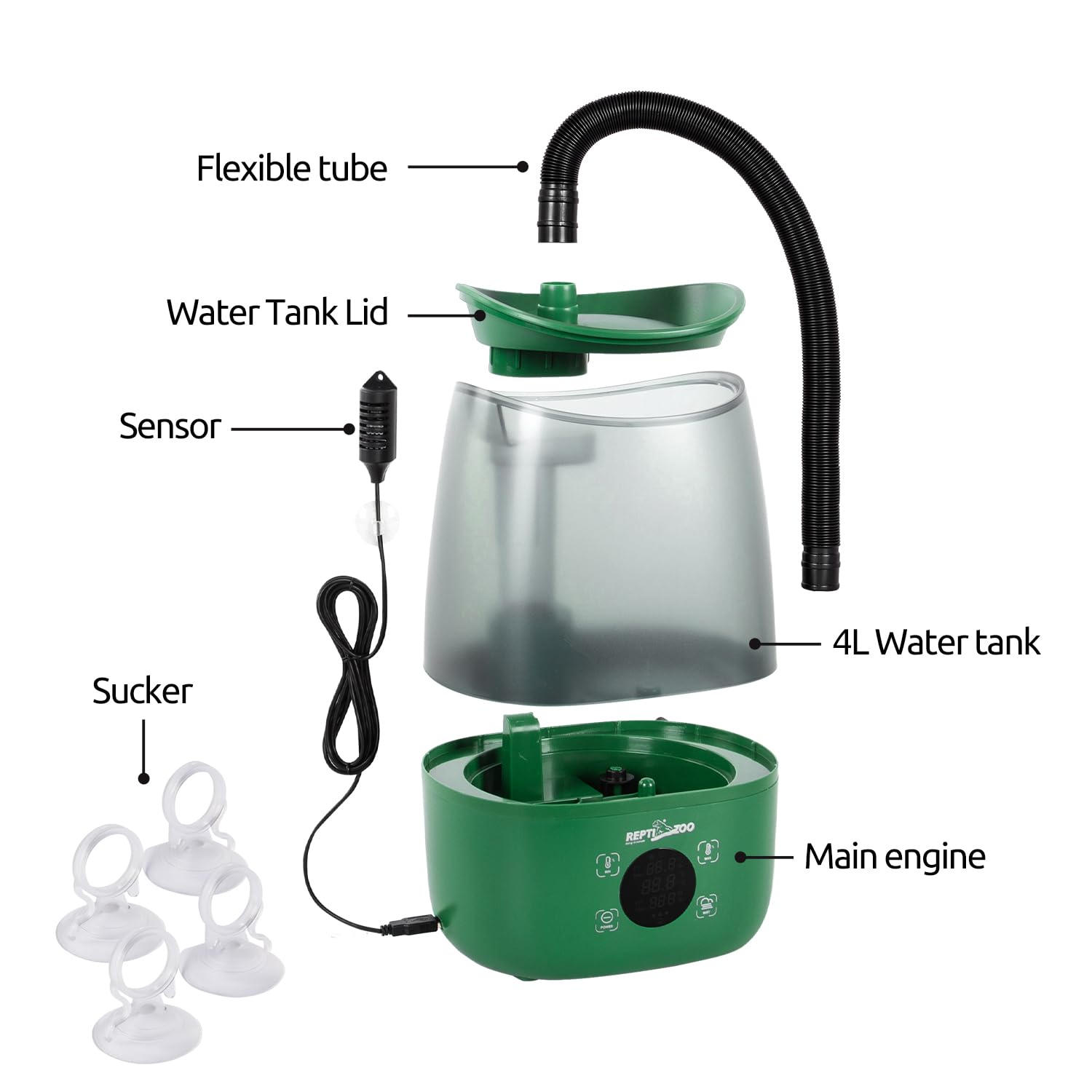 REPTIZOO 4L tank assembly demonstrates quick setup and reliable operation