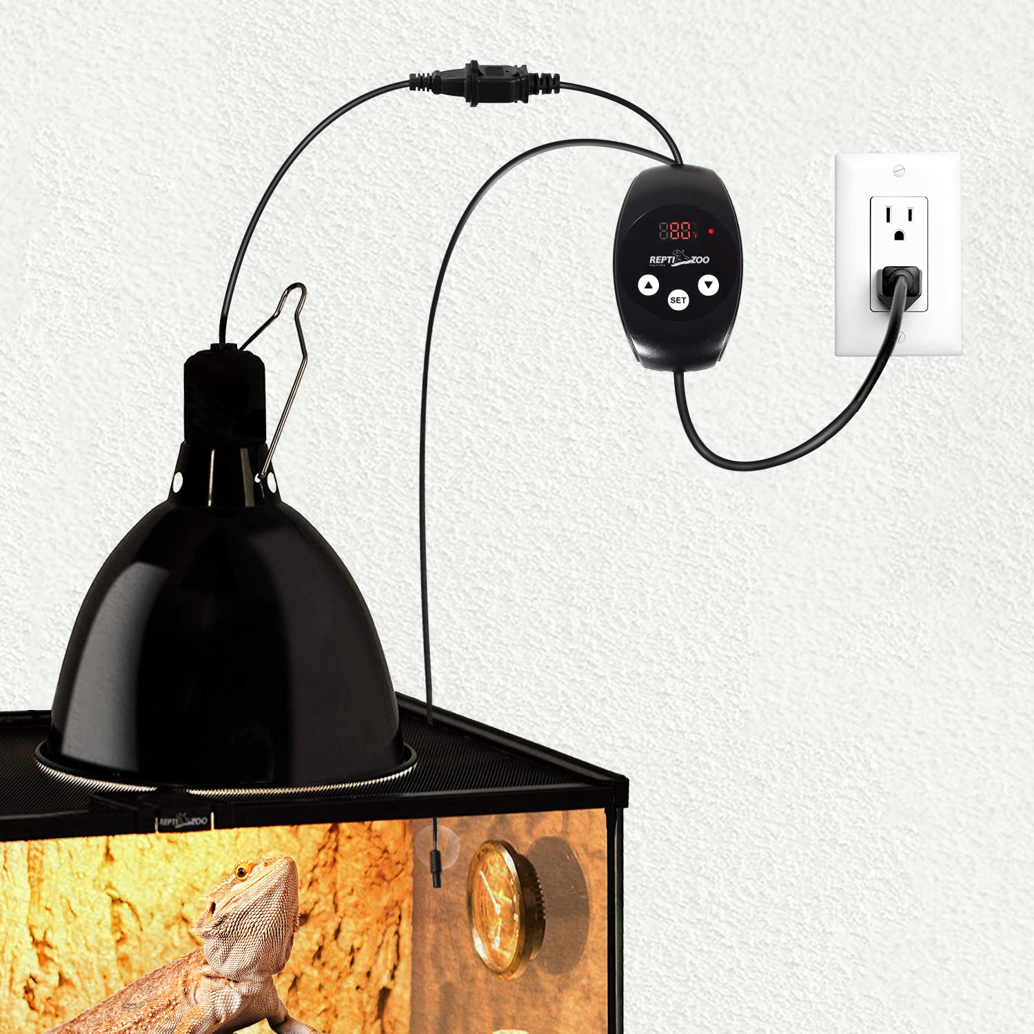 reptizoo dimming thermostat 300w maximum load indicates safe heater use