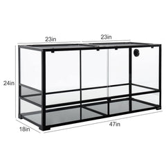 REPTIZOO removable divider enables two habitats or one large space