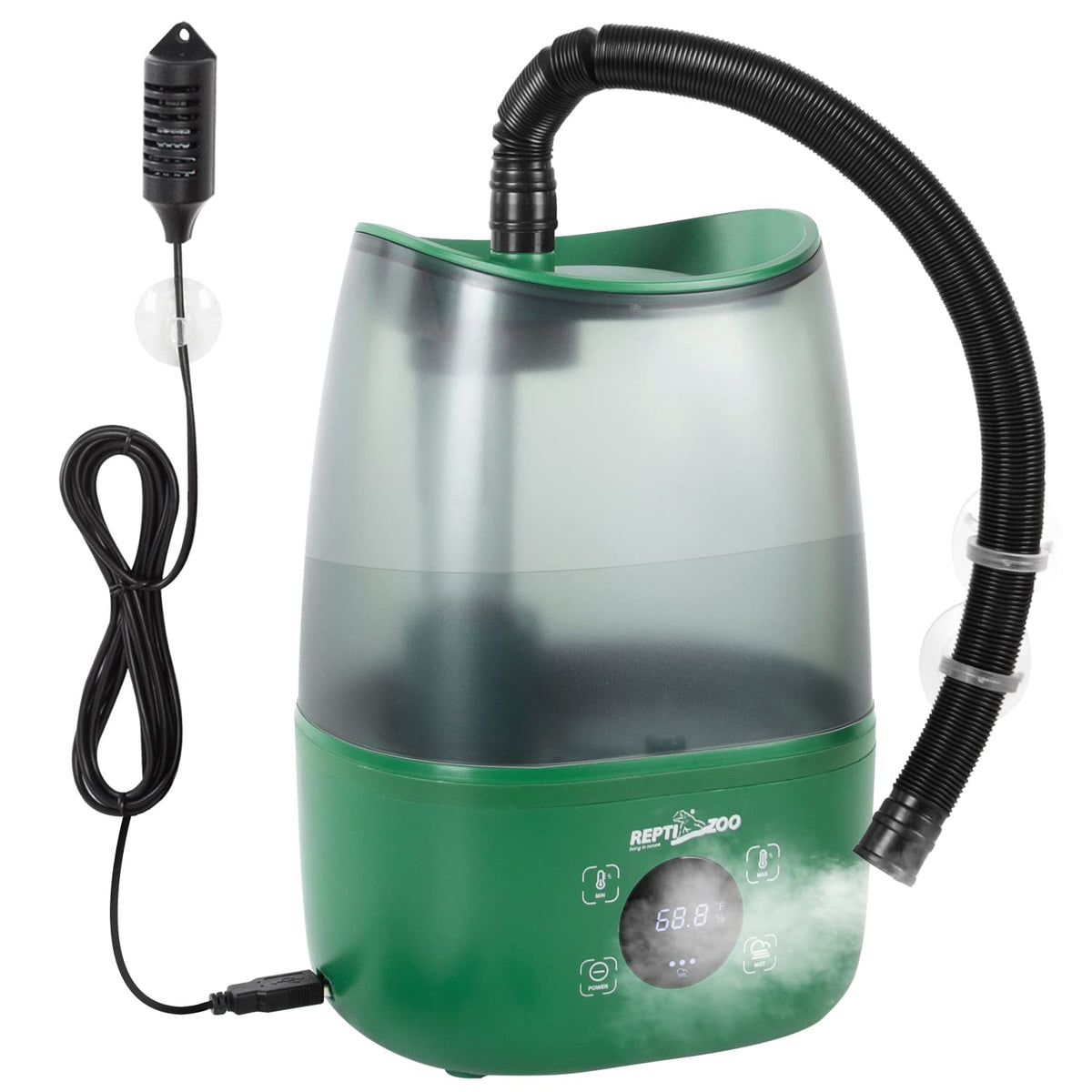 REPTIZOO reptile humidifier 4L tank stabilizes terrarium humidity for thriving habitats