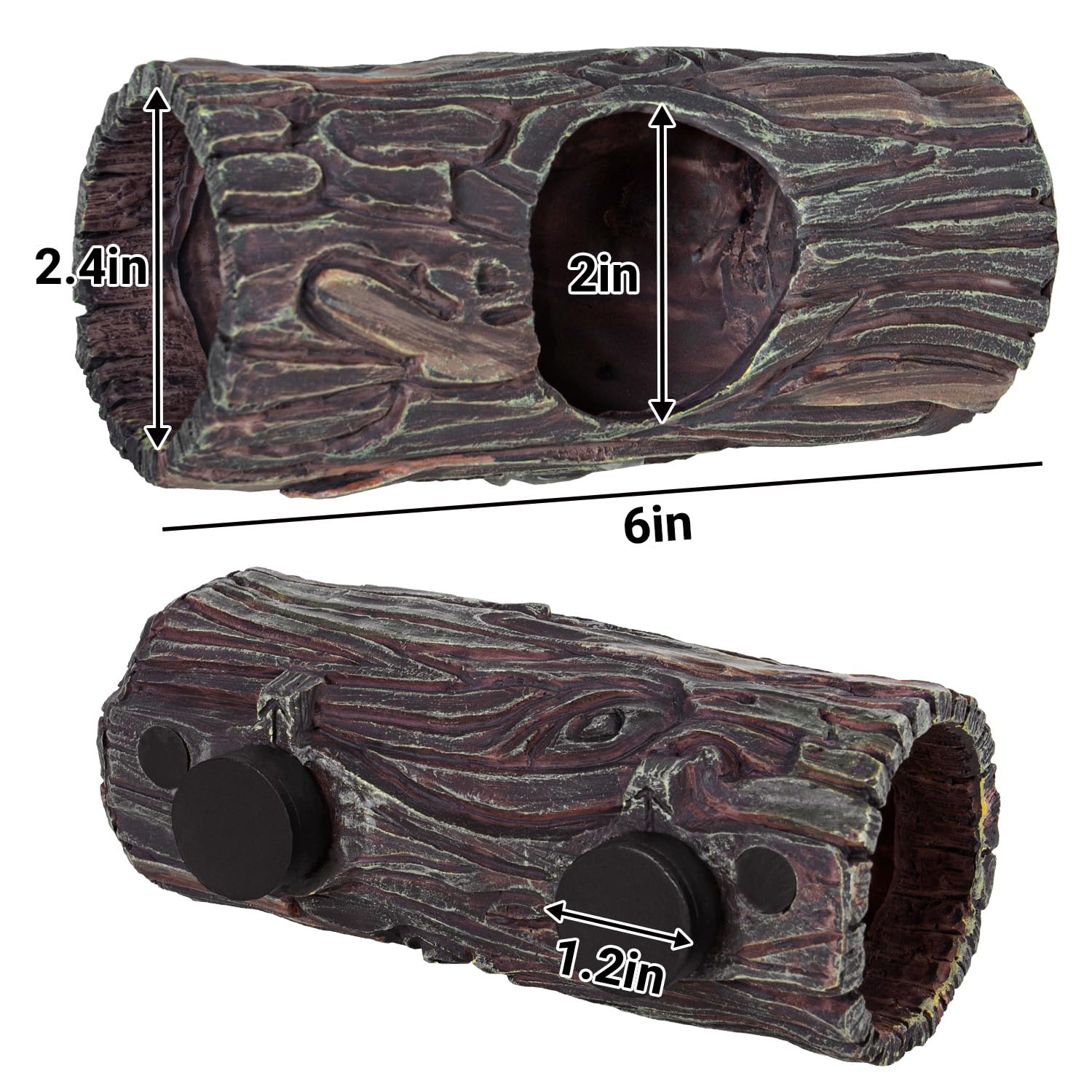 REPTIZOO resin hide with smooth edges, safe for pets
