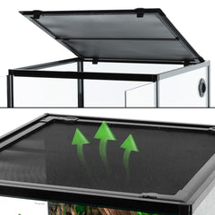 REPTIZOO front-opening doors allow easy feeding and decor adjustments without stress.