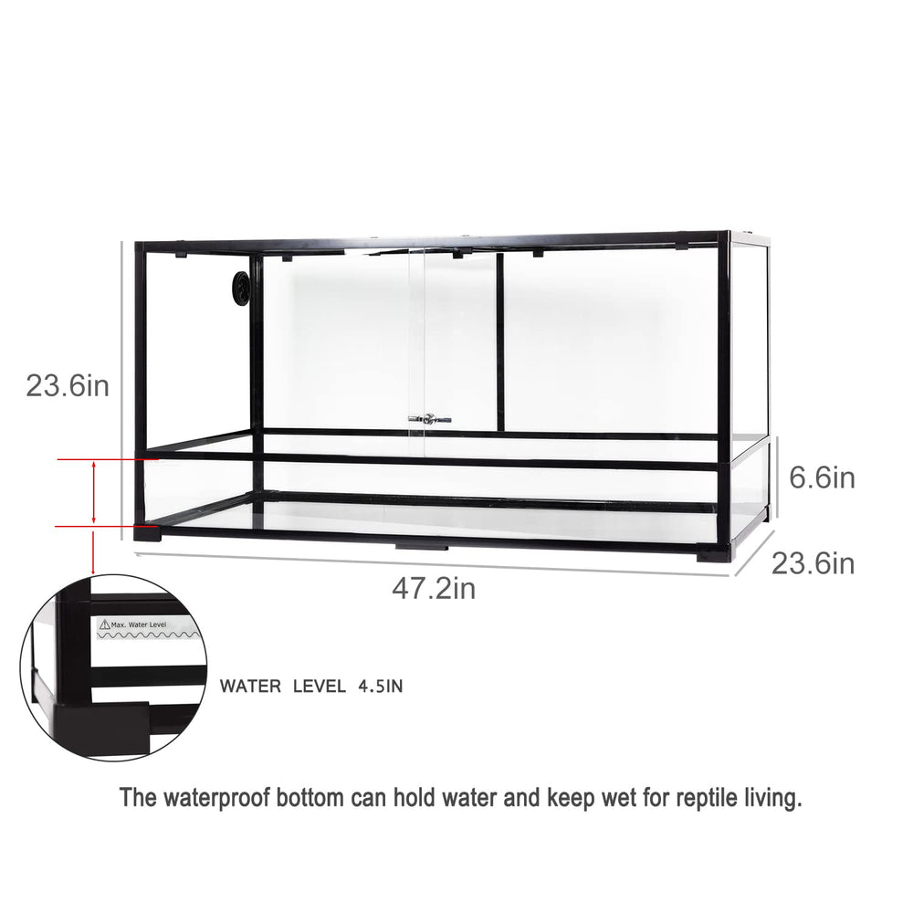 REPTIZOO terrarium raised bottom for accessory space and drainage