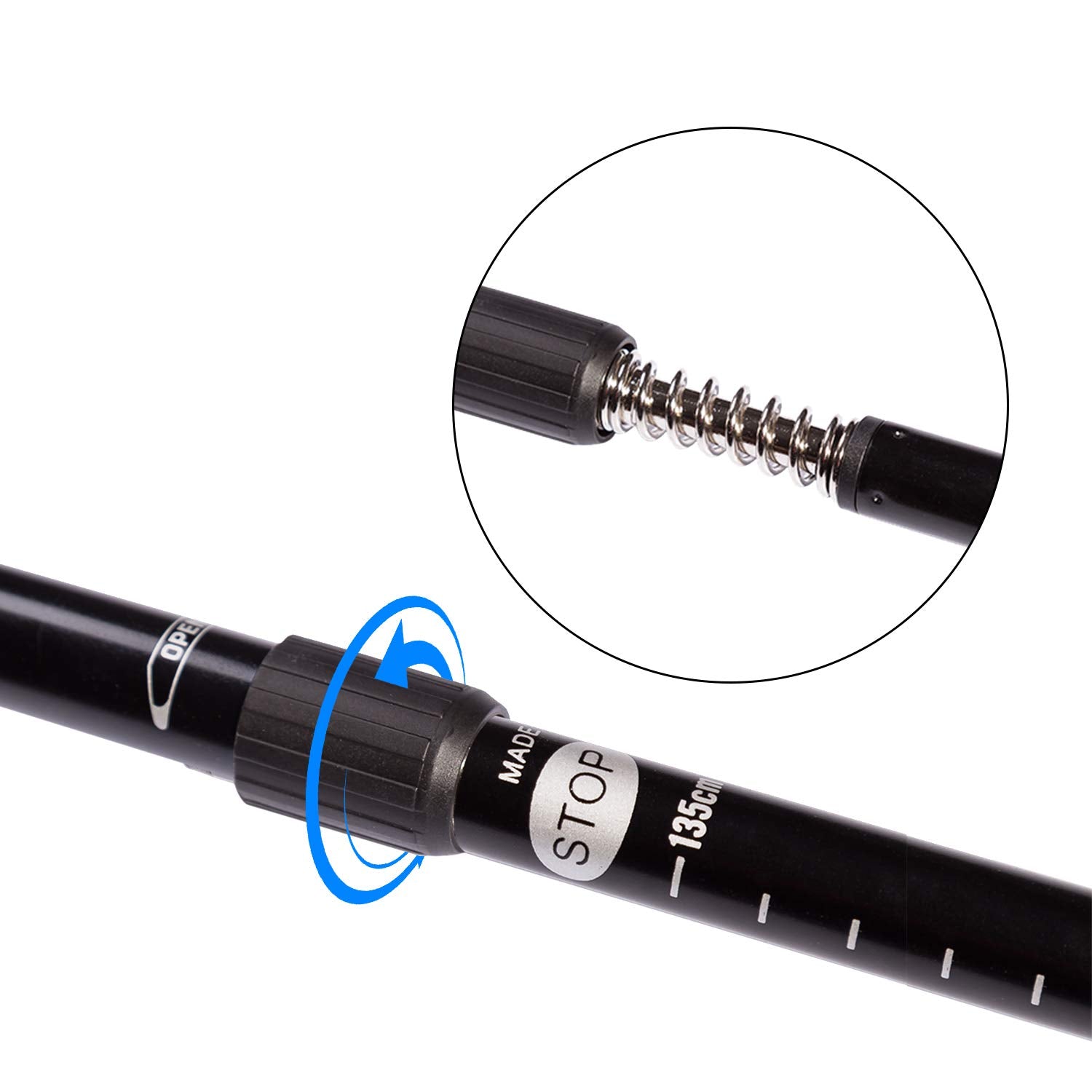 REPTIZOO three-section telescoping tube collapses for compact field transport.
