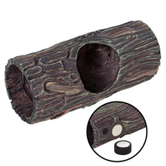 REPTIZOO tree trunk hollow entry demonstrates easy in-and-out access