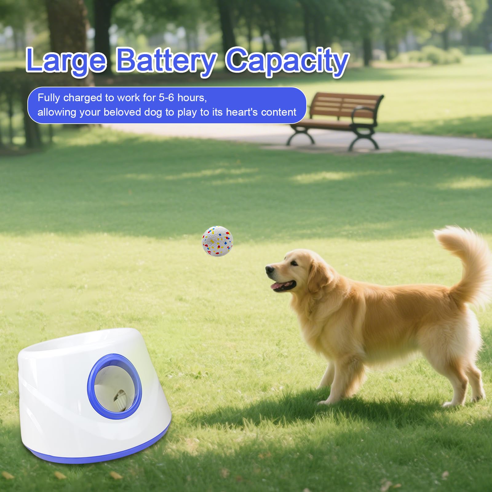 RERBIO ball launcher USB charging for convenient power