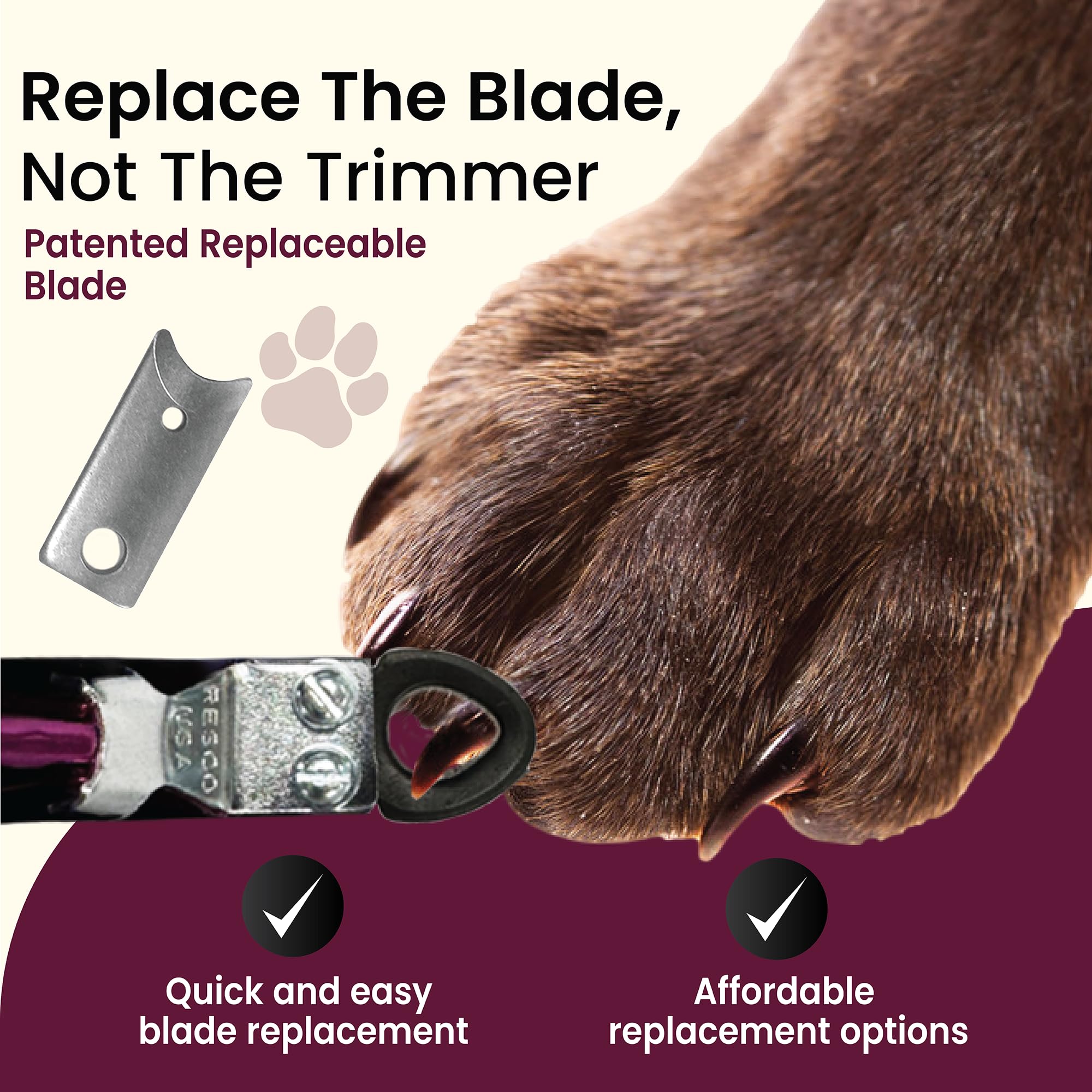 Resco Original Deluxe chrome-plated construction shines during grooming