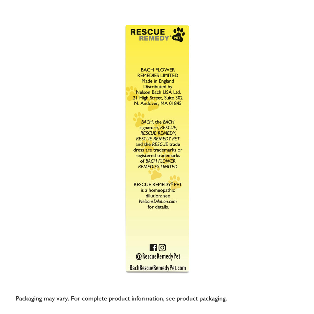 RESCUE brand heritage with Rescue Remedy Pet Dropper on a shelf