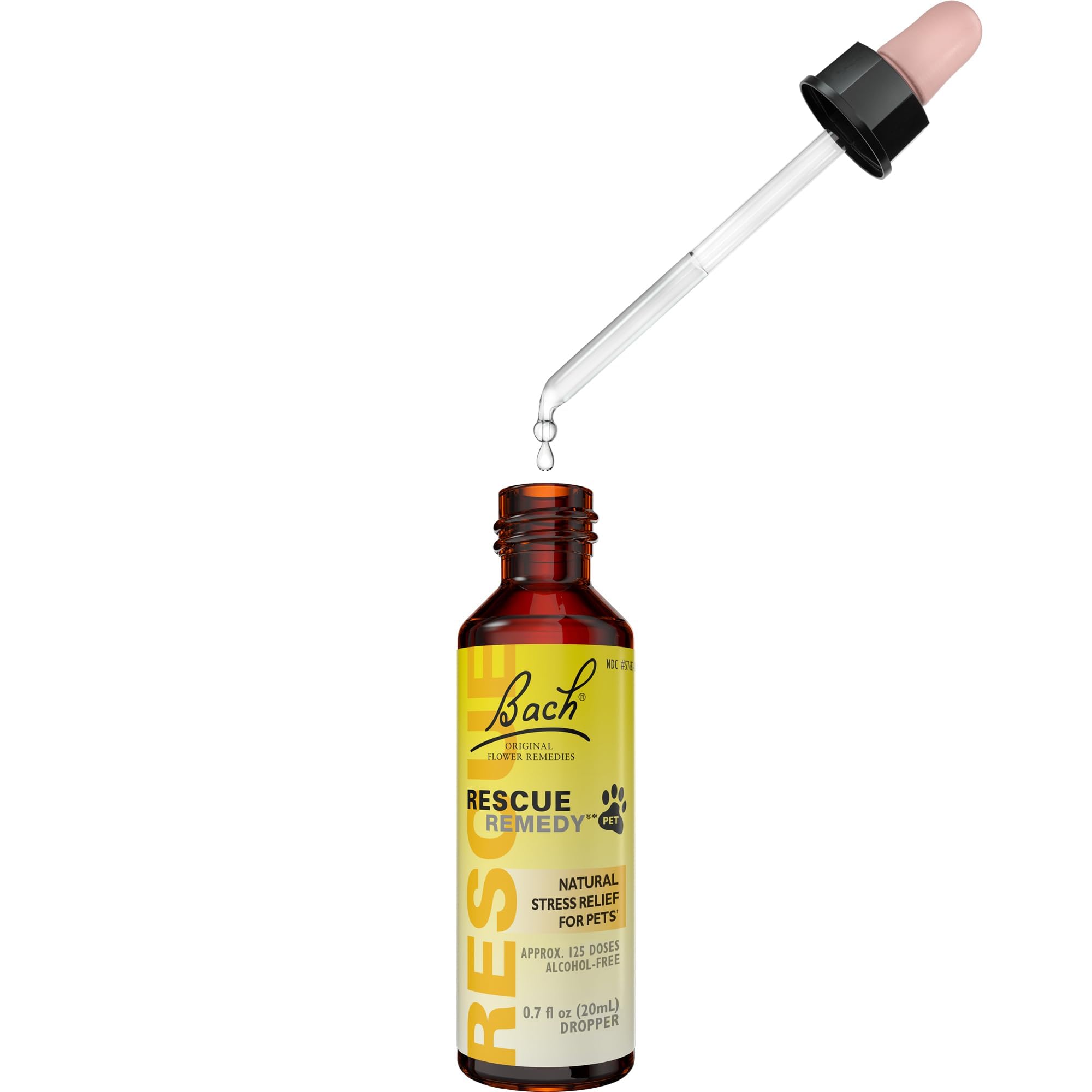 Dog being offered drops before a vet visit using Rescue Remedy Pet Dropper