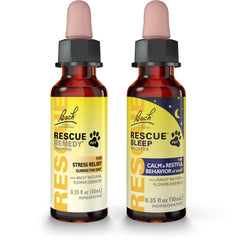 RESCUE Pet Stress Dropper 10mL eases daily tension for dogs and cats.