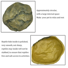 Resin Reptile Hide sturdy structure stays put in tanks.