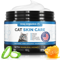 ResQ Organics Cat Paw Balm tube for quick soothing relief on dry, irritated skin.