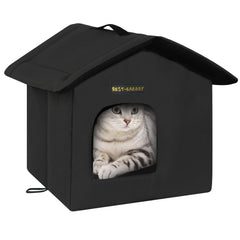 Rest-Eazzzy cat house outdoor shelter, compact refuge for feral cats with warm, private corner.