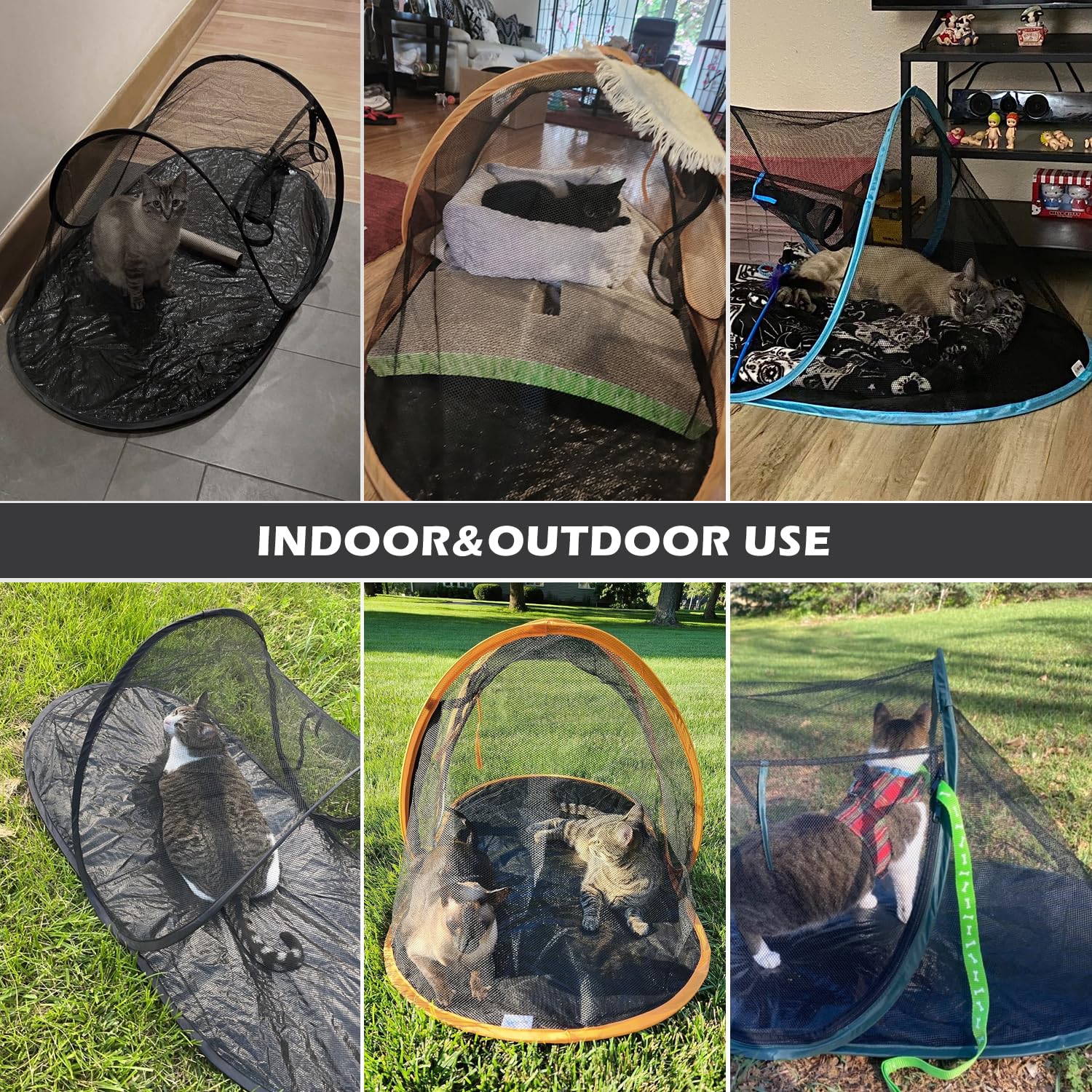 Rest-Eazzzy cat tent outdoor mesh-ventilation keeps pets comfortable.